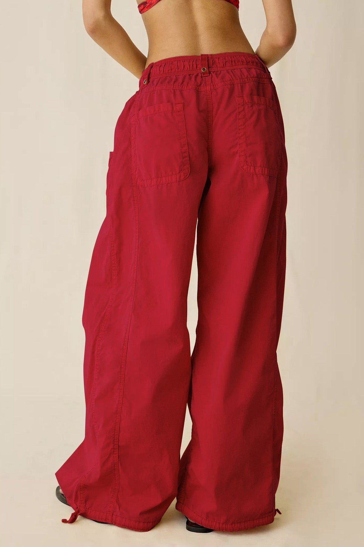 Wide Leg Drawstring Parachute Pant Lavish Daily