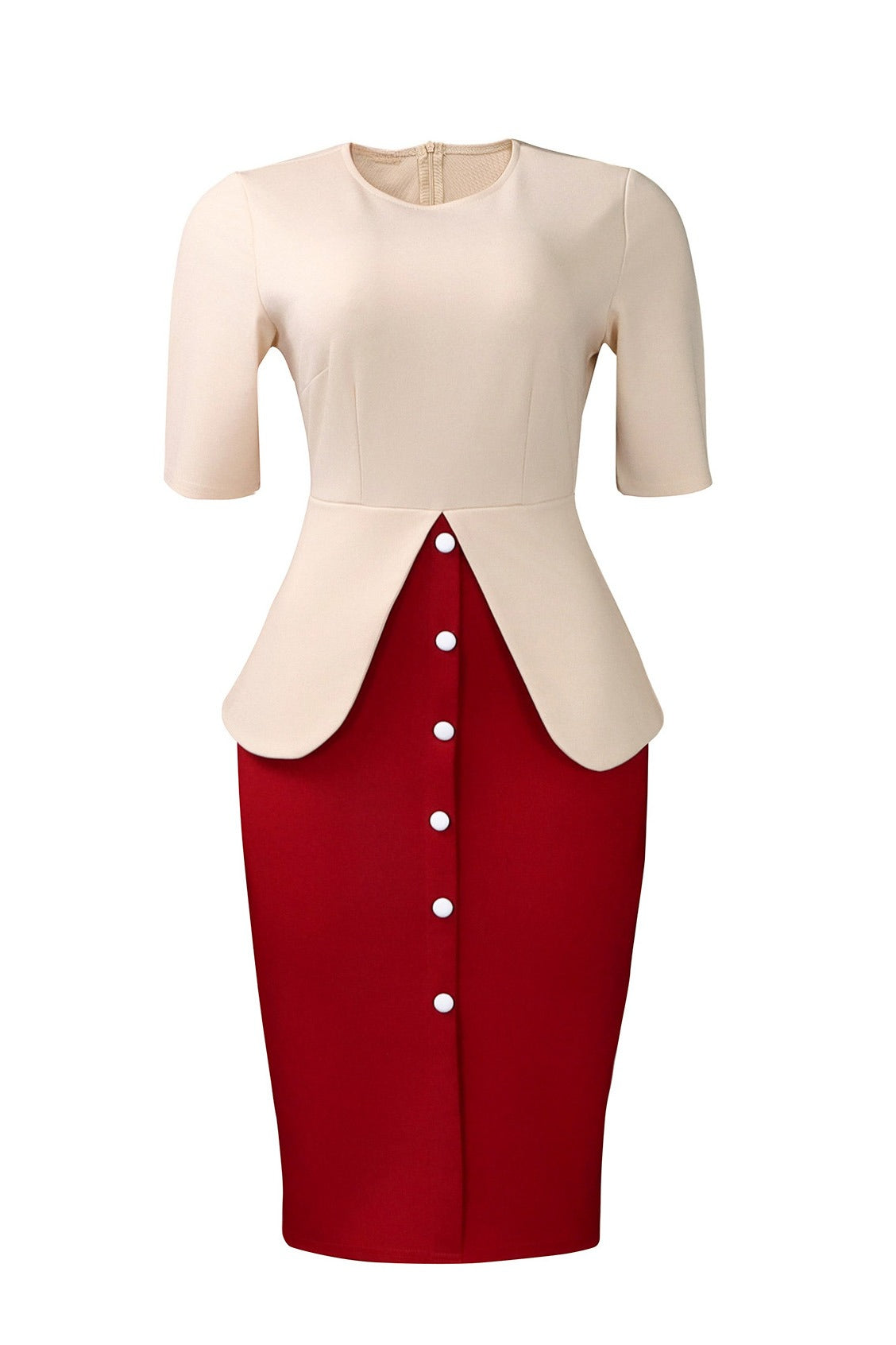 Elegant Tie-Neck Puffy Sleeve A-Line Midi Dress Lavish Daily