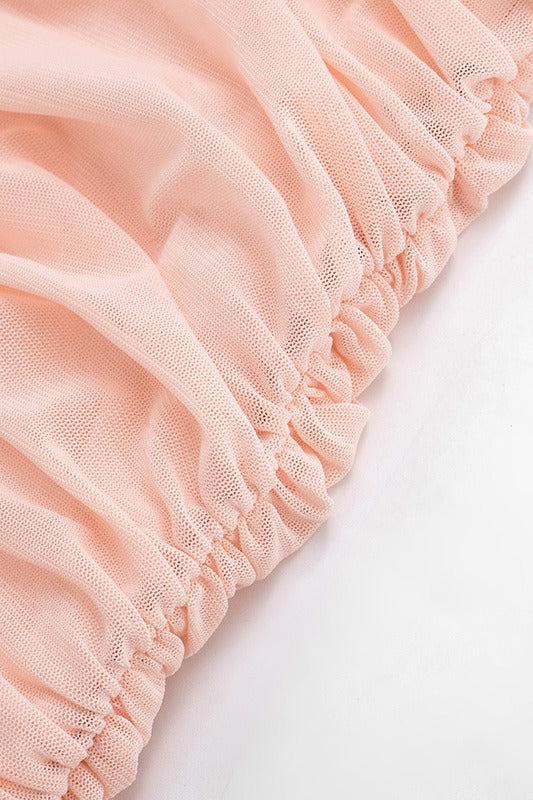 Strapless Draped Ruched Mini Dress LavishDaily