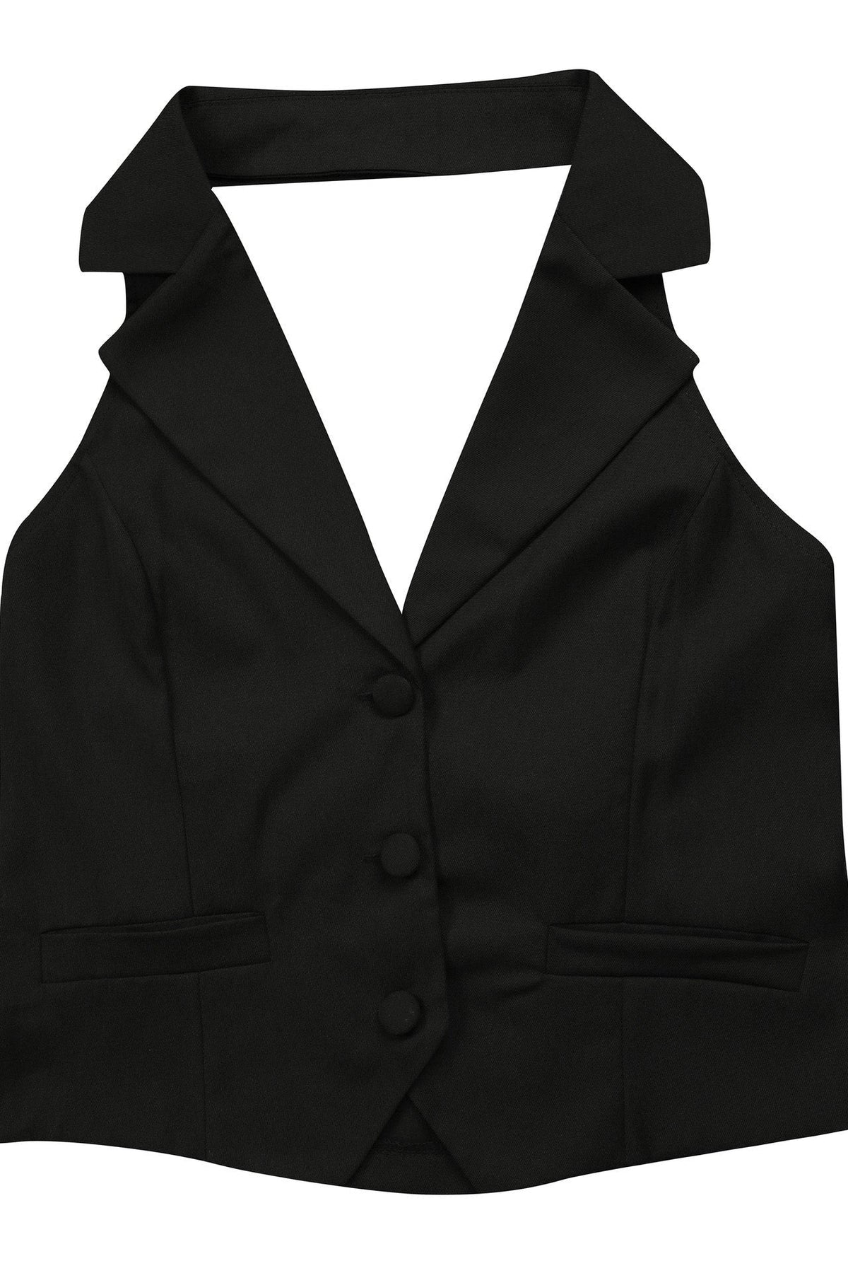 Halter Tuxedo Top & Pleated Skirt Set Lavish Daily