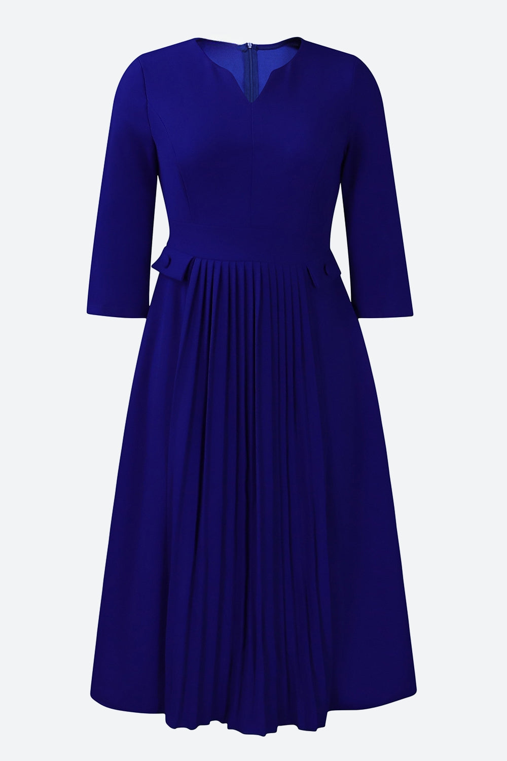 Elegant Solid Pleated Dress Lavish Daily