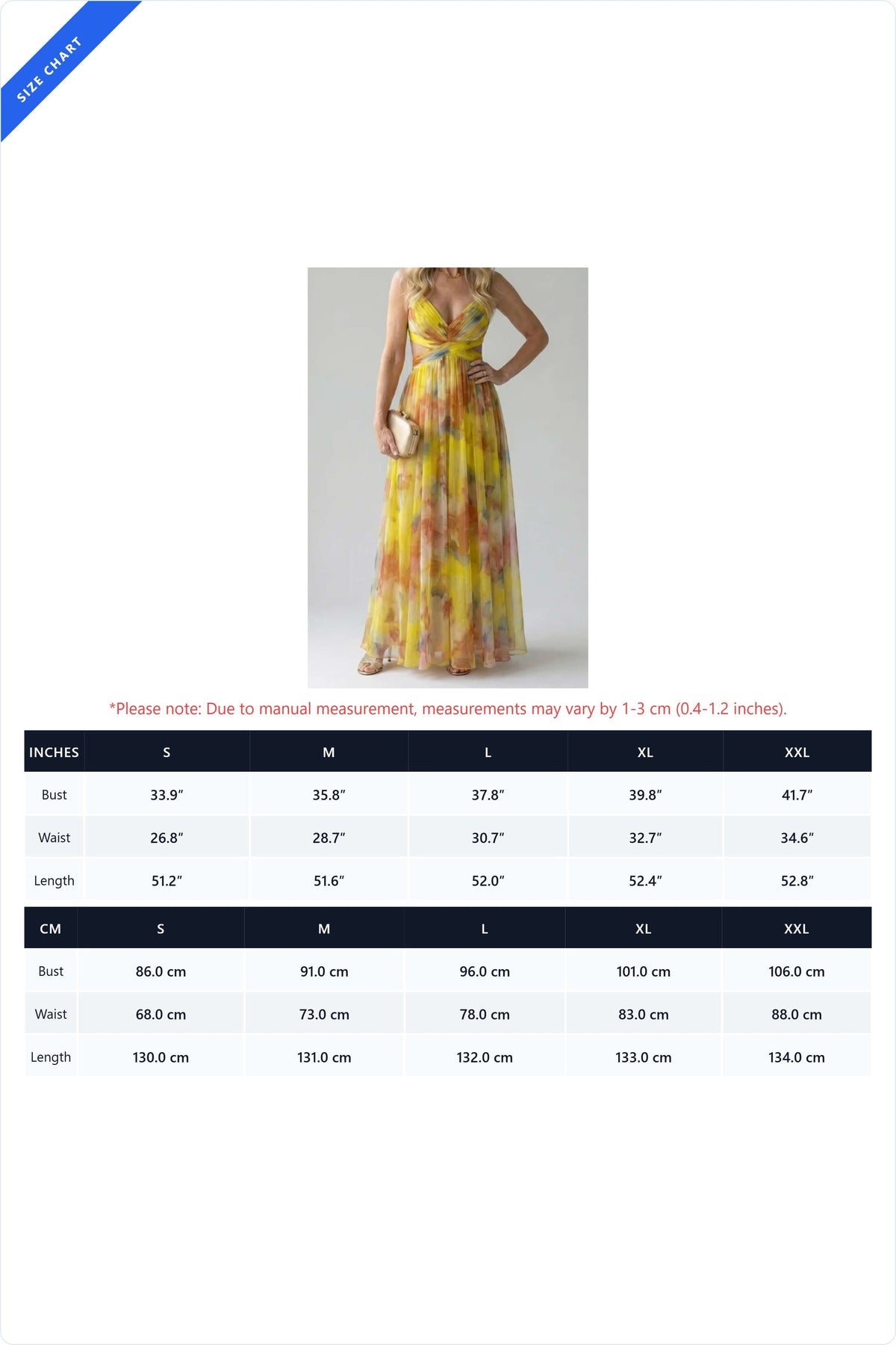 Abstract Chiffon Cutout Backless Maxi Dress LavishDaily