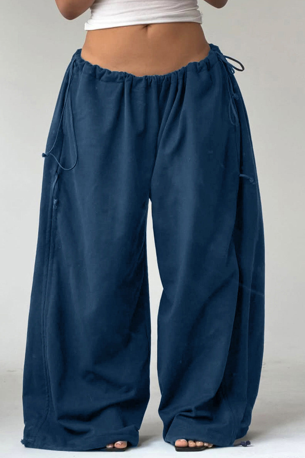 Adjustable Drawstring Baggy Parachute Pants Lavish Daily