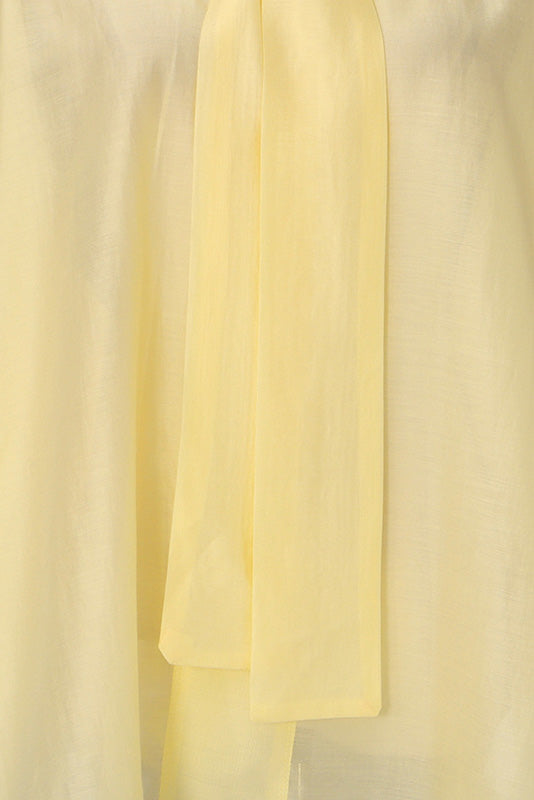 Satin Scarf-Neck Blouse Lavish Daily
