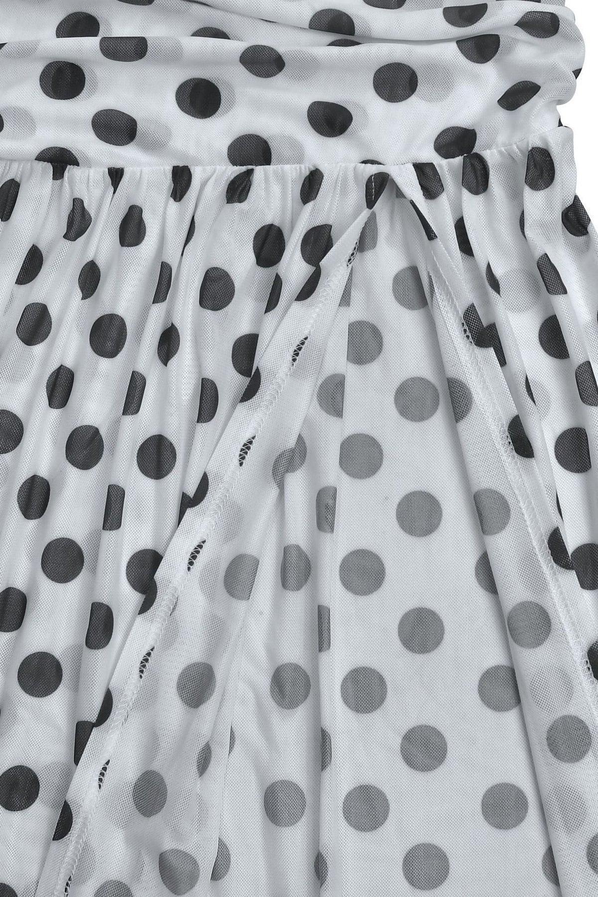 Off-Shoulder Polka Dot Ruched Maxi Dress Lavish Daily