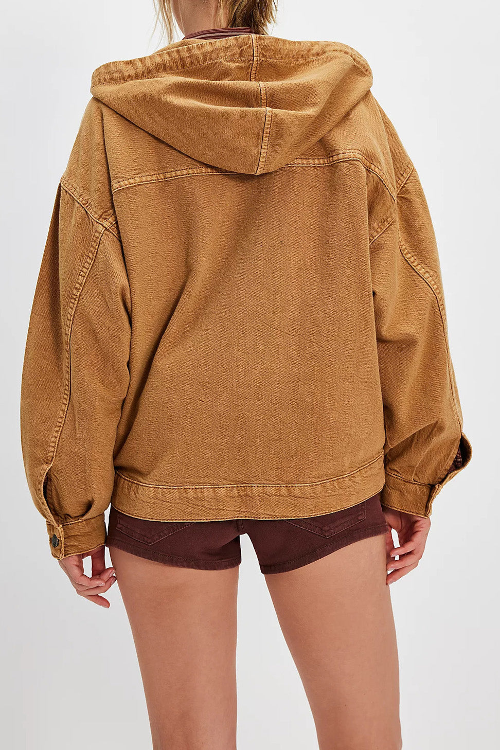 Half Zip Denim Hoodie Pullover Jacket Lavish Daily