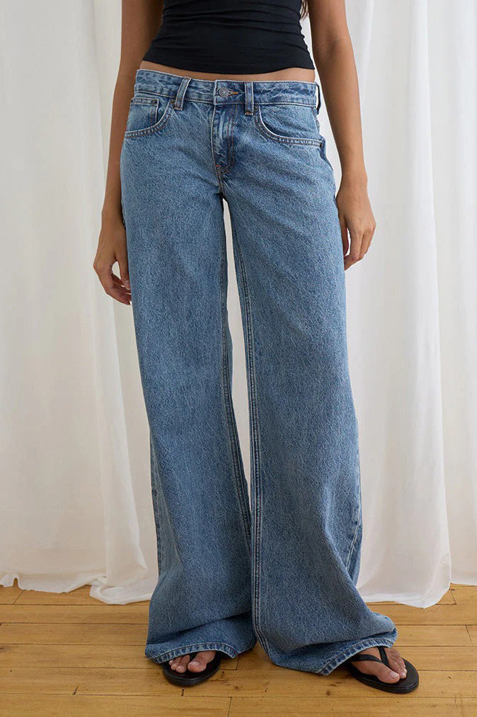 Low Rise Relaxed Wide Leg Jeans Lavish Daily