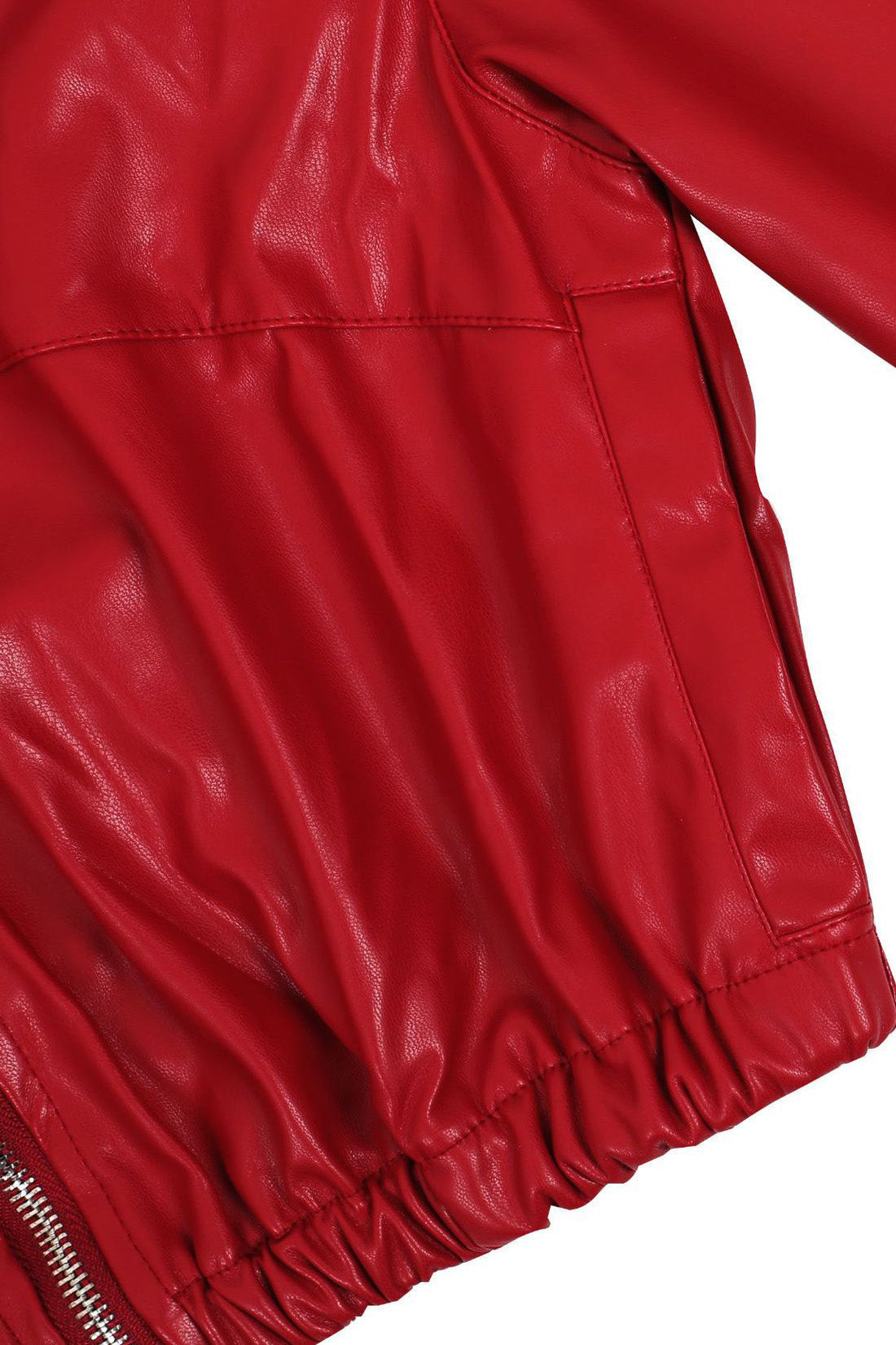 Faux Leather Hooded & Shorts Set Lavish Daily