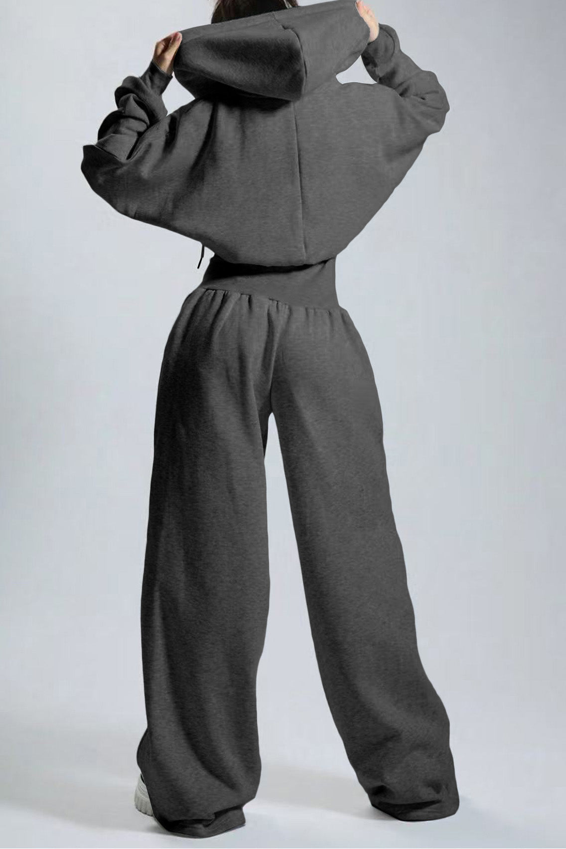 Hooded Drawstring Wide Leg Jumpsuit Lavish Daily