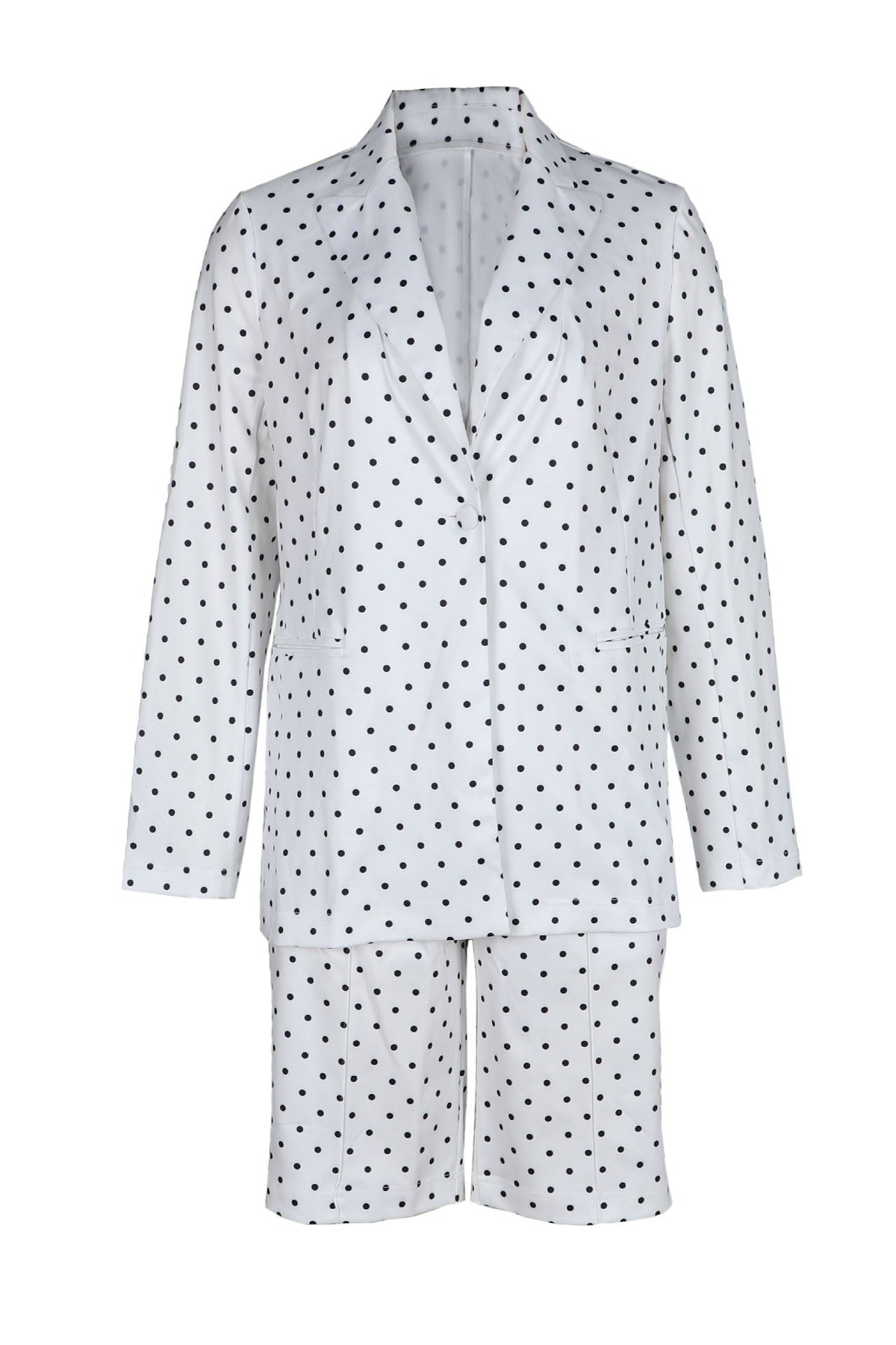 Polka Dot Blazer & Shorts Set Lavish Daily