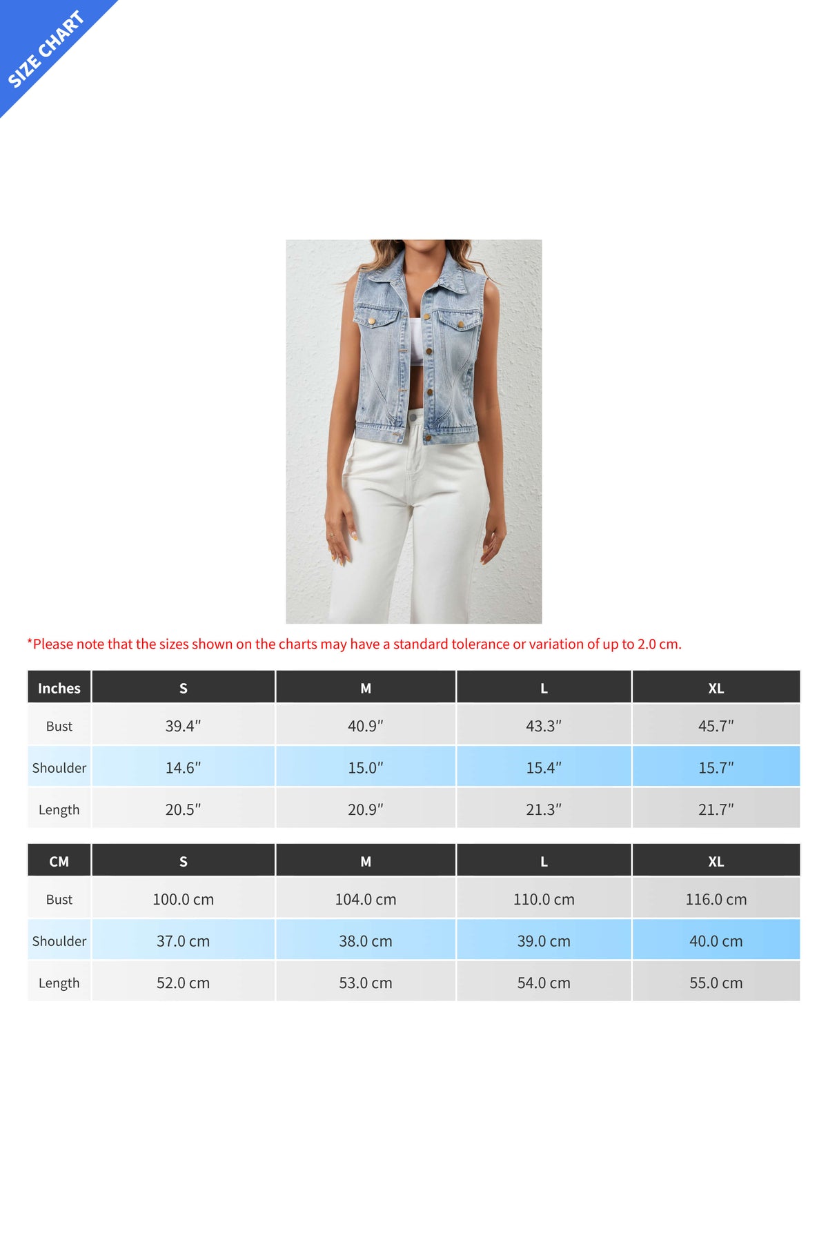 Loose Fit Casual Denim Vest Lavish Daily