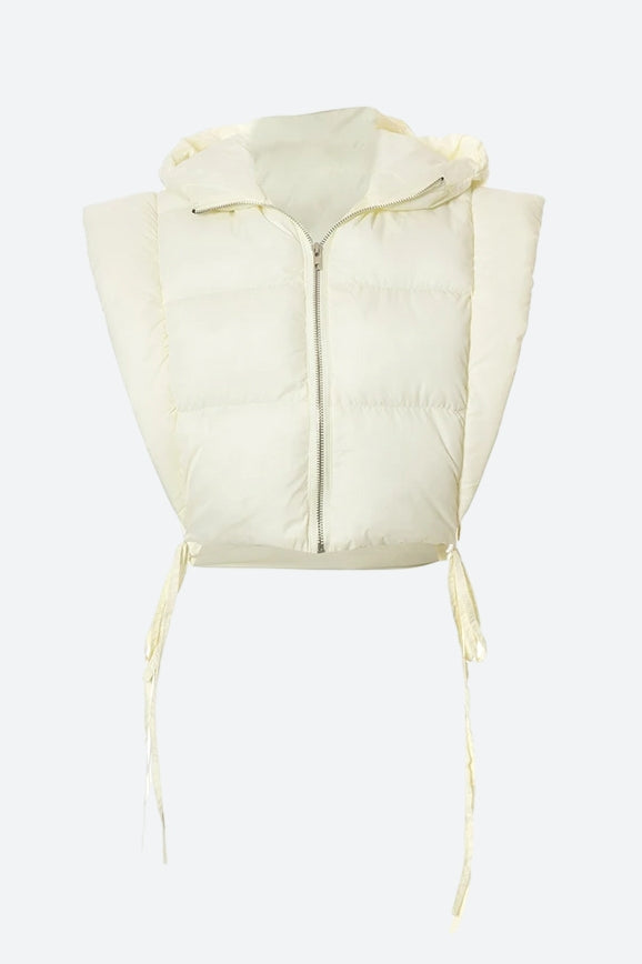 Self Tie Puffer Vest Lavish Daily