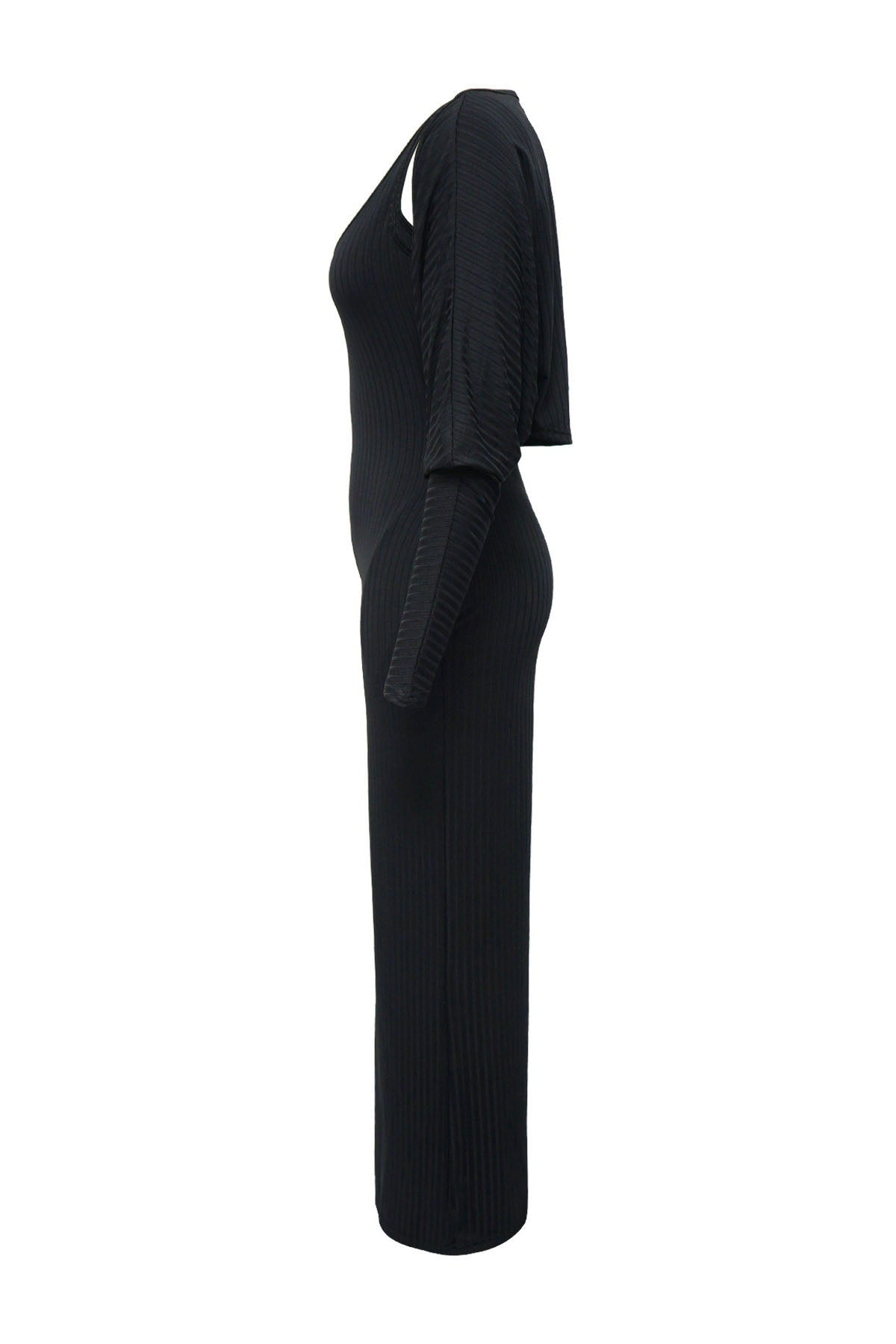 2-Piece Ribbed Knit Tank Jumpsuit & Cropped Top Set Lavish Daily