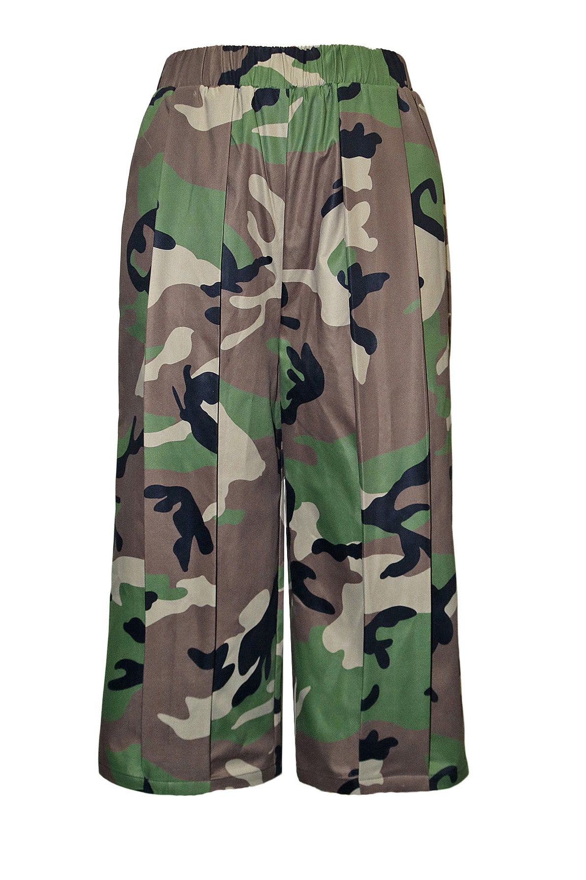 High-Waist Pleated Wide Leg Cropped Pants Lavish Daily