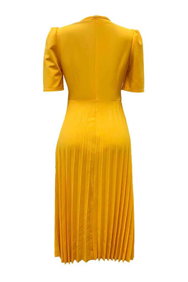 High Waist Pleated Dress Lavish Daily