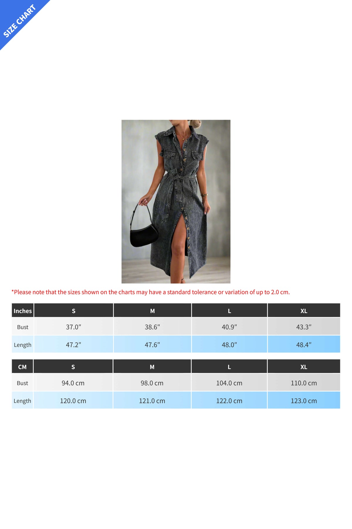 Sleeveless Denim Shirt Dress Lavish Daily
