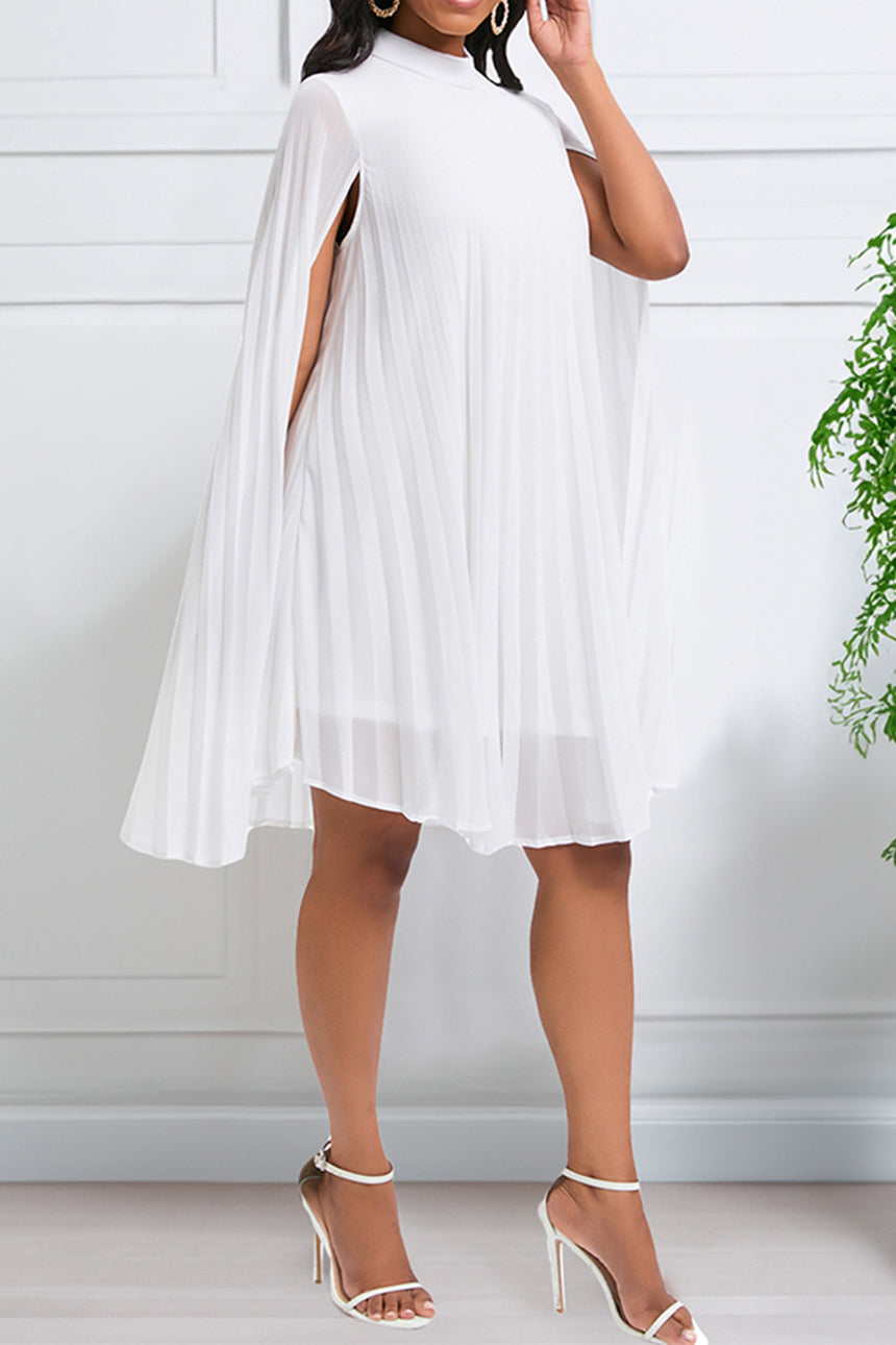 Pleats All Day Batwing Dress Lavish Daily