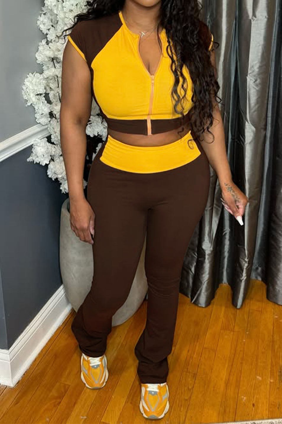 Color Block Flare Set Lavish Daily