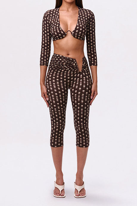 Abstract Print U-Bar Capri Set Lavish Daily