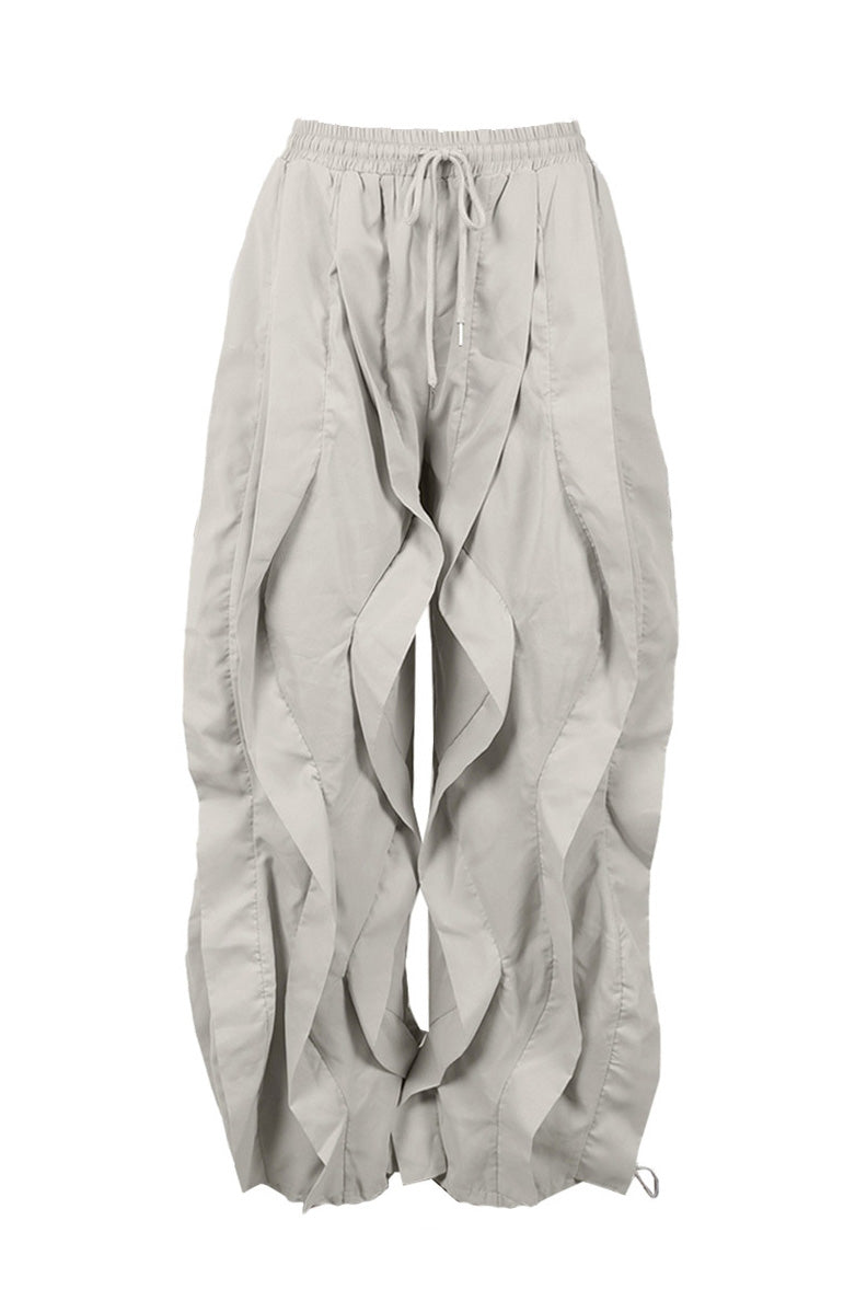 Patchwork Cargo Lantern Jogger Pants Lavish Daily