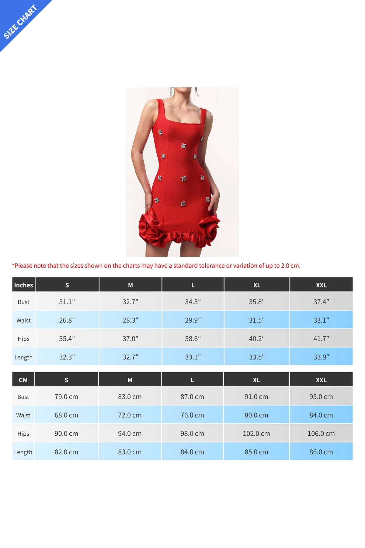 Rhinestone 3D Rosette Hem Mini Dress Lavish Daily