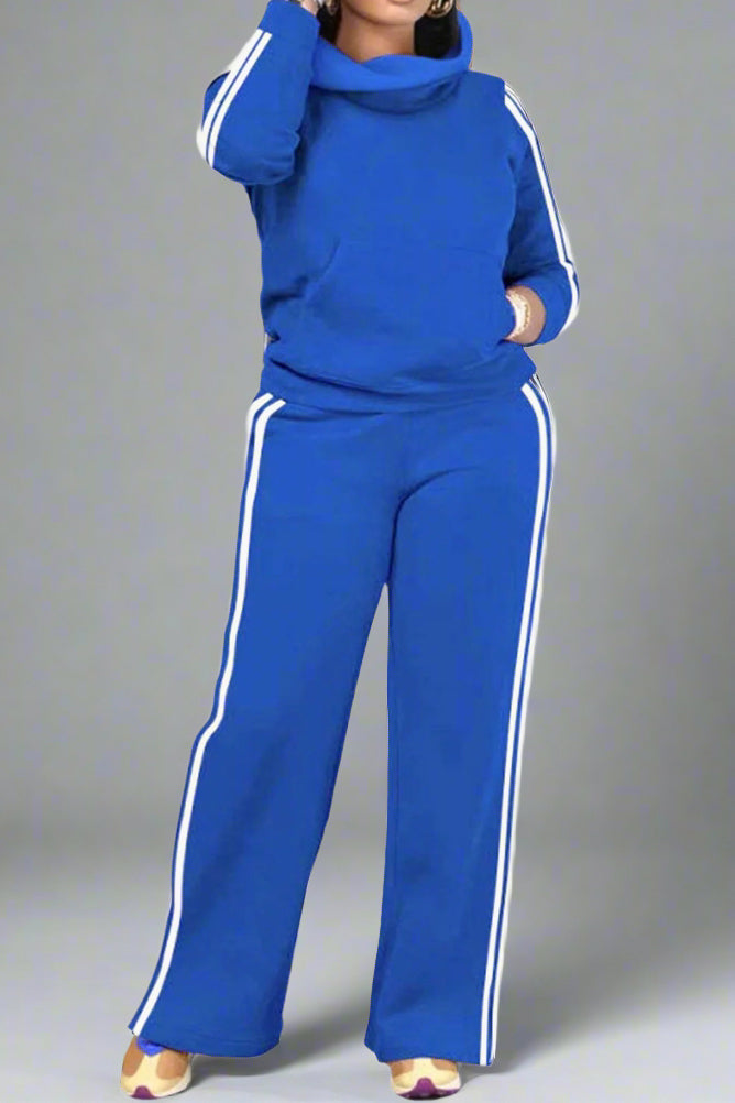Side Stripe Sweatshirt & Pants Set Lavish Daily