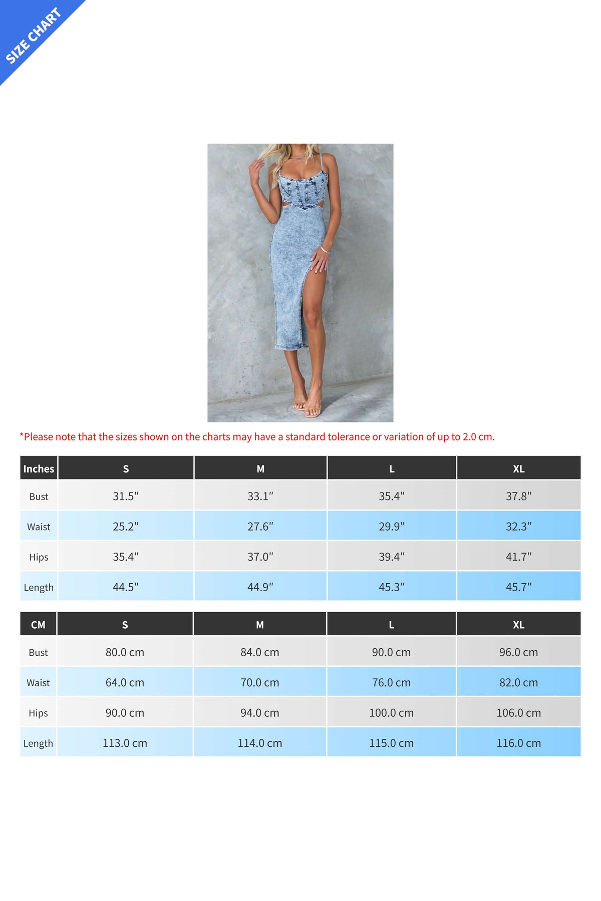Denim Cutout Slit Spaghetti Strap Dress Lavish Daily