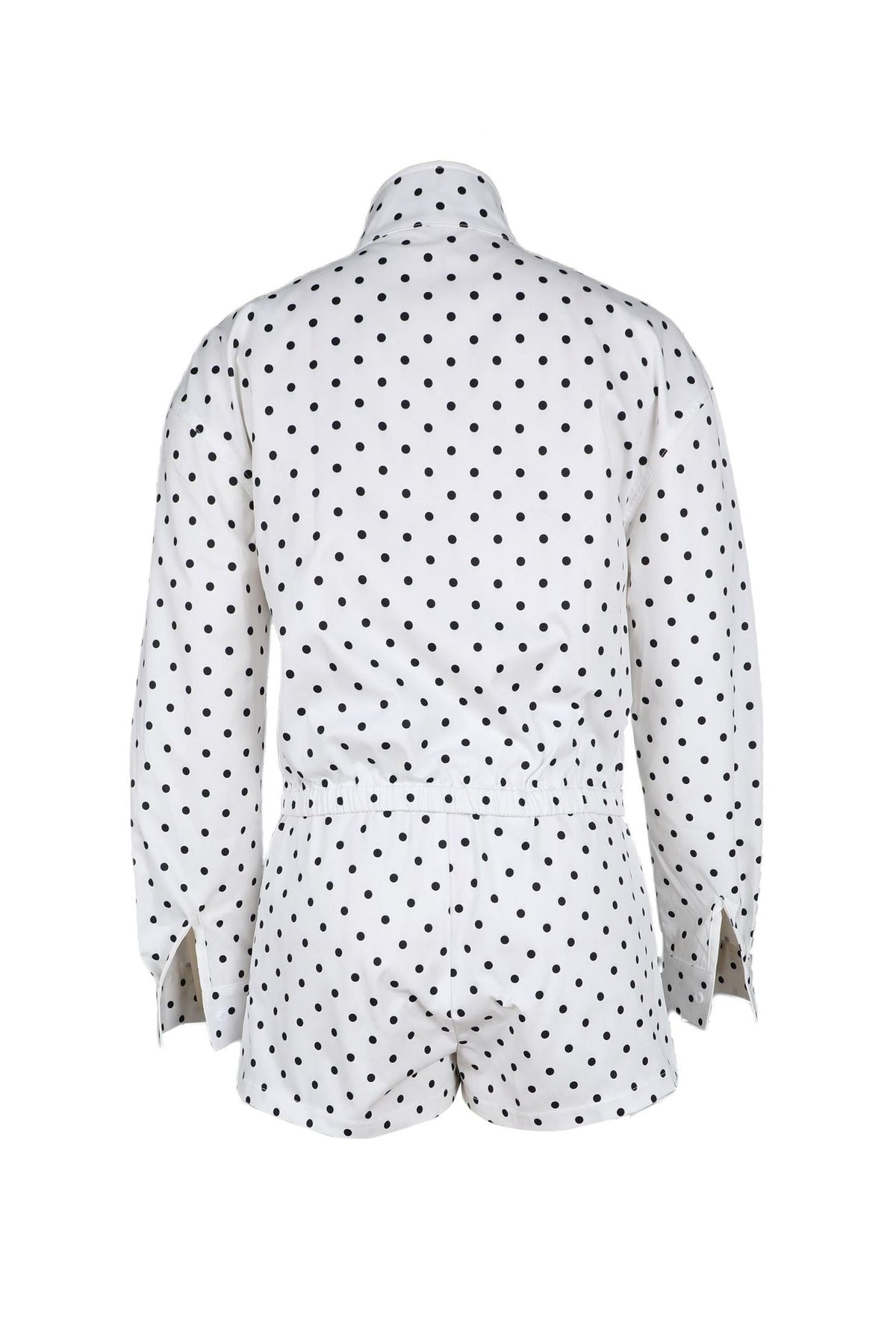 Polka Dot Zip-Up Jacket & Shorts Set Lavish Daily