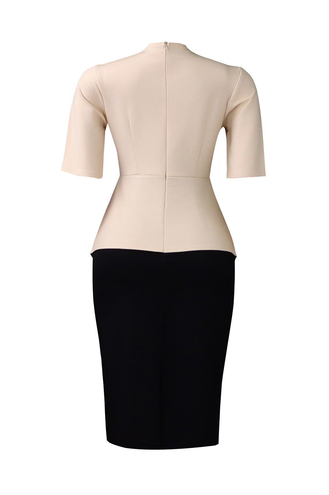 Elegant Tie-Neck Puffy Sleeve A-Line Midi Dress Lavish Daily