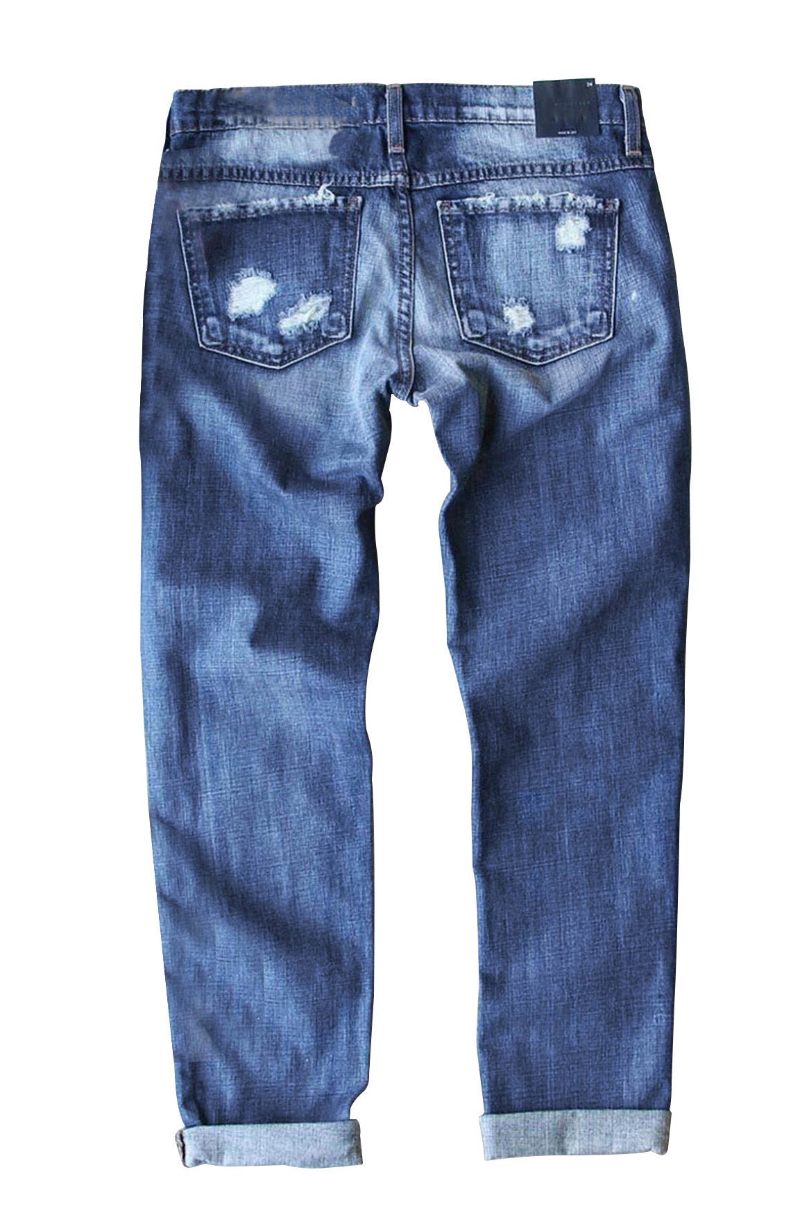 Slim Fit Printed Denim Trousers Lavish Daily