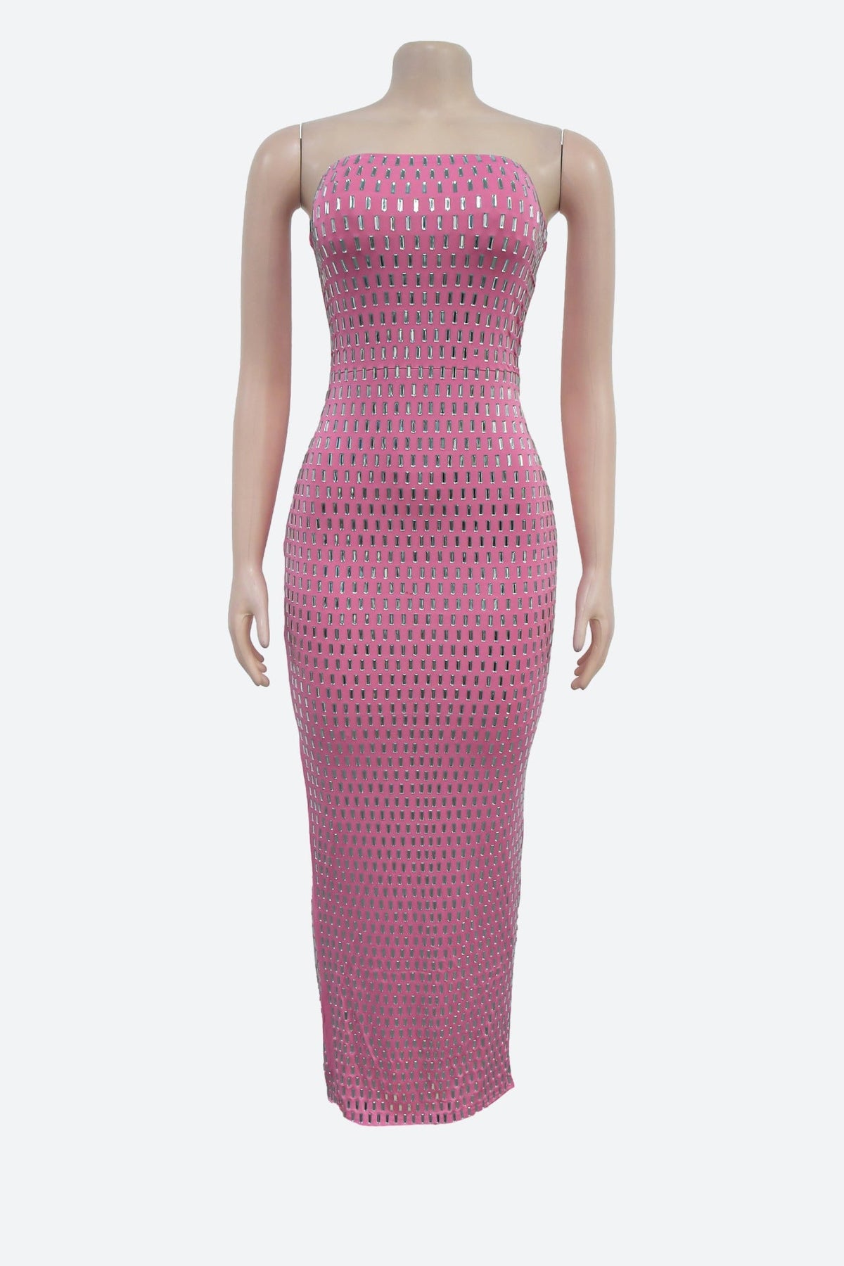 Embellished Bandeau Maxi Dress Lavish Daily