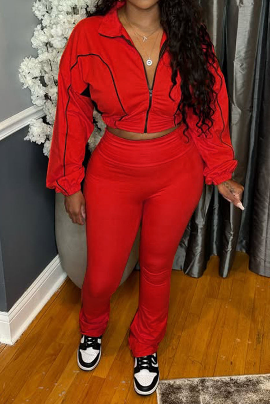Slim Fit Pants & Cropped Jacket Lavish Daily