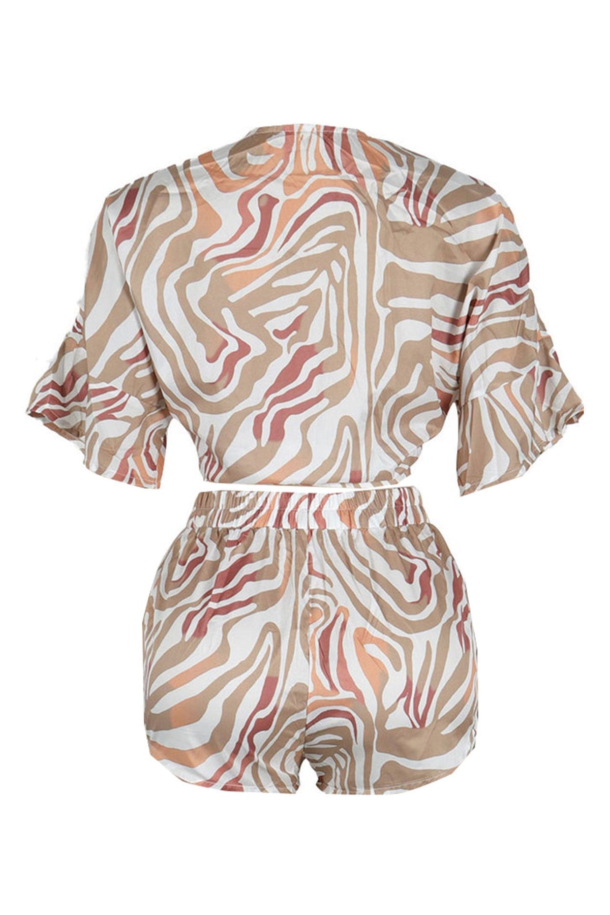 Printed Batwing Sleeve Loose Two-Piece Set Lavish Daily