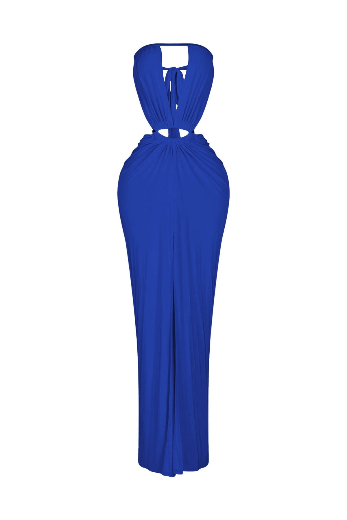 Cutout Ruched High Slit Maxi Dress Lavish Daily