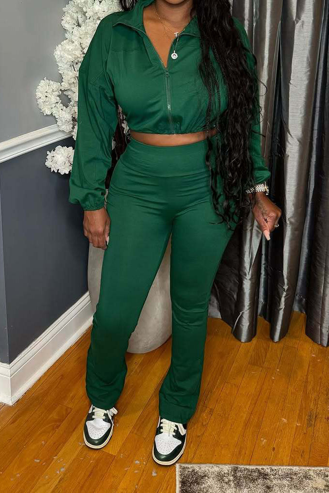 Casual High Waist Pants & Cardigan Set Lavish Daily