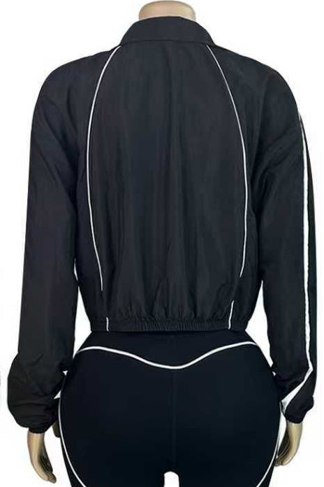 Retro Sport Cropped Track Jacket Lavish Daily