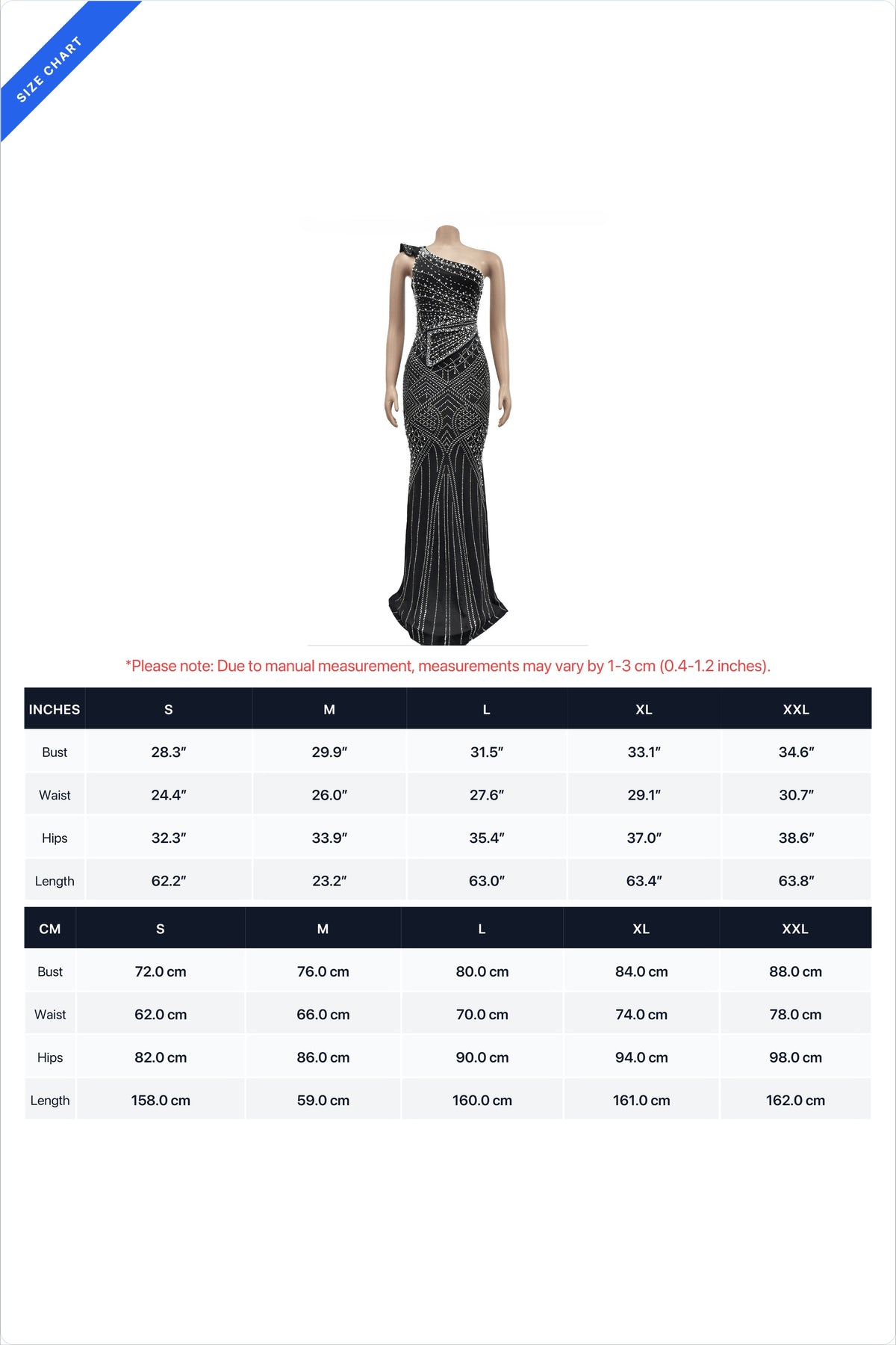 One-Shoulder Rhinestone Maxi Dress Lavish Daily