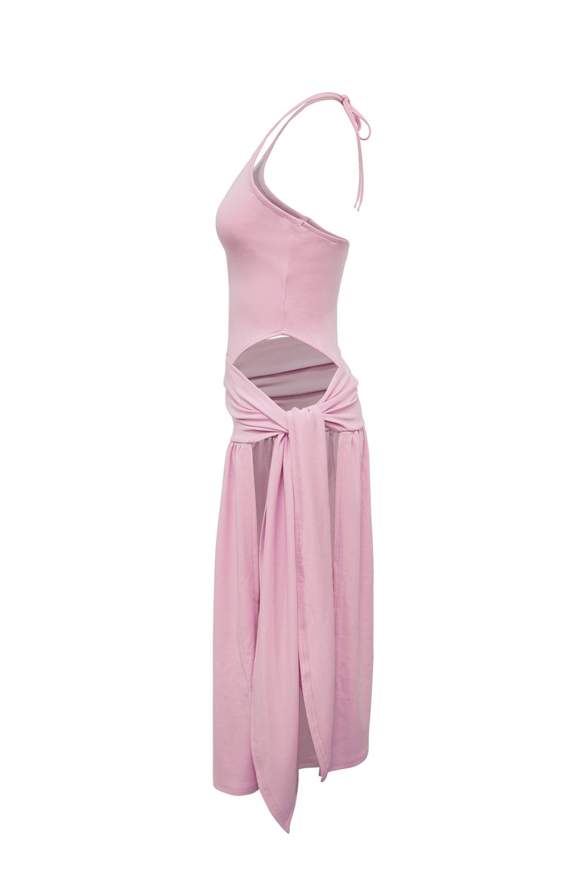 Plunge Halter & High Slit Maxi Skirt Set LavishDaily