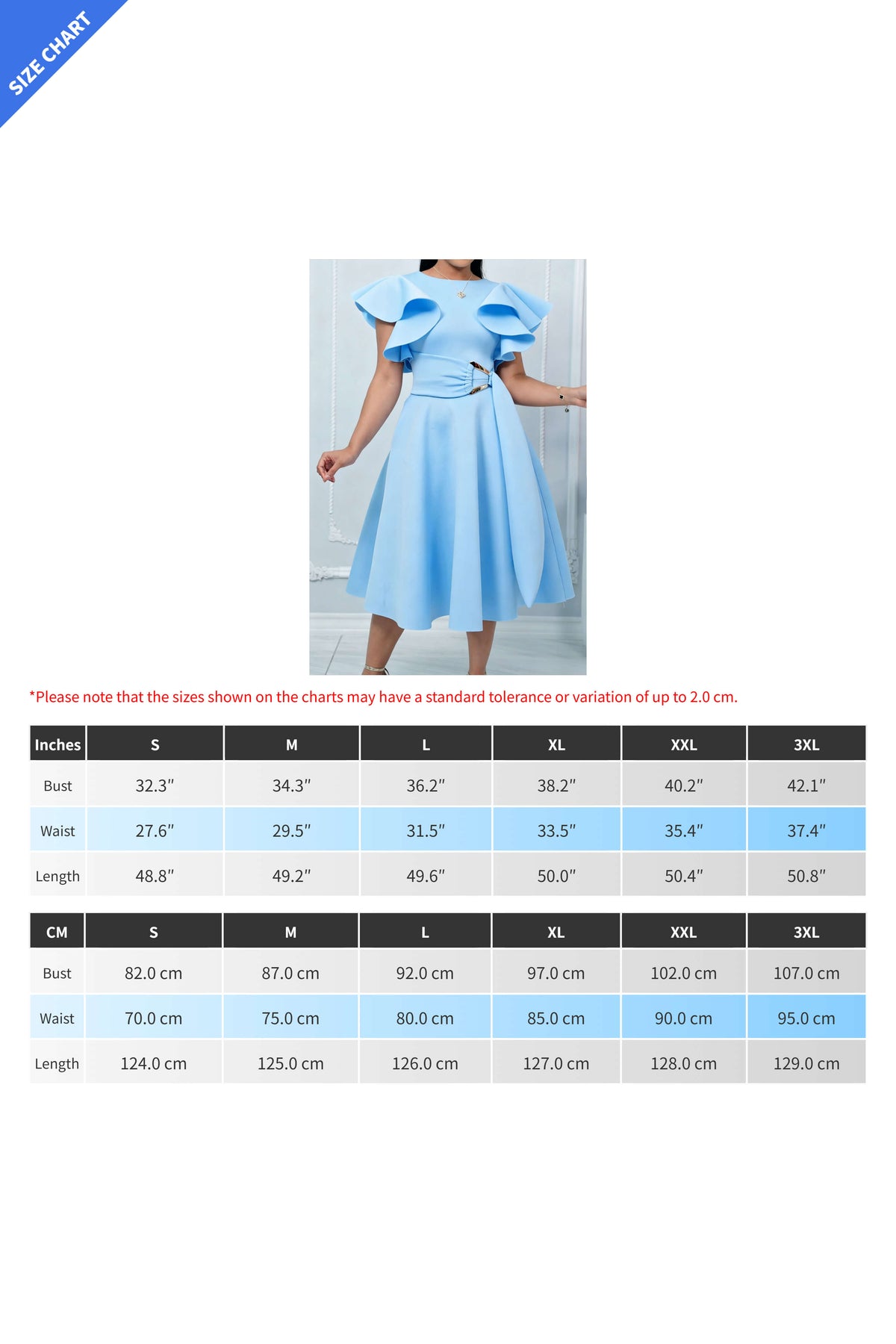 Elegant Ruffle Sleeve Belted Midi Dress Lavish Daily