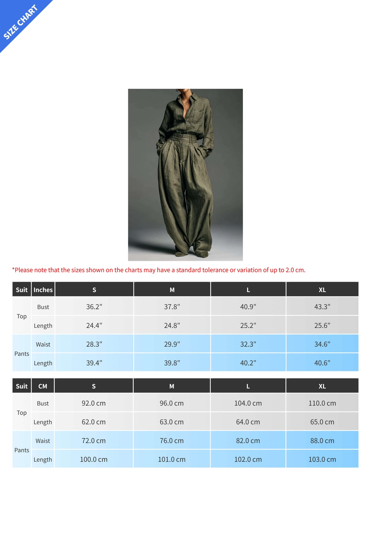 Vintage Linen Blouse & Trousers Two-Piece Set Lavish Daily