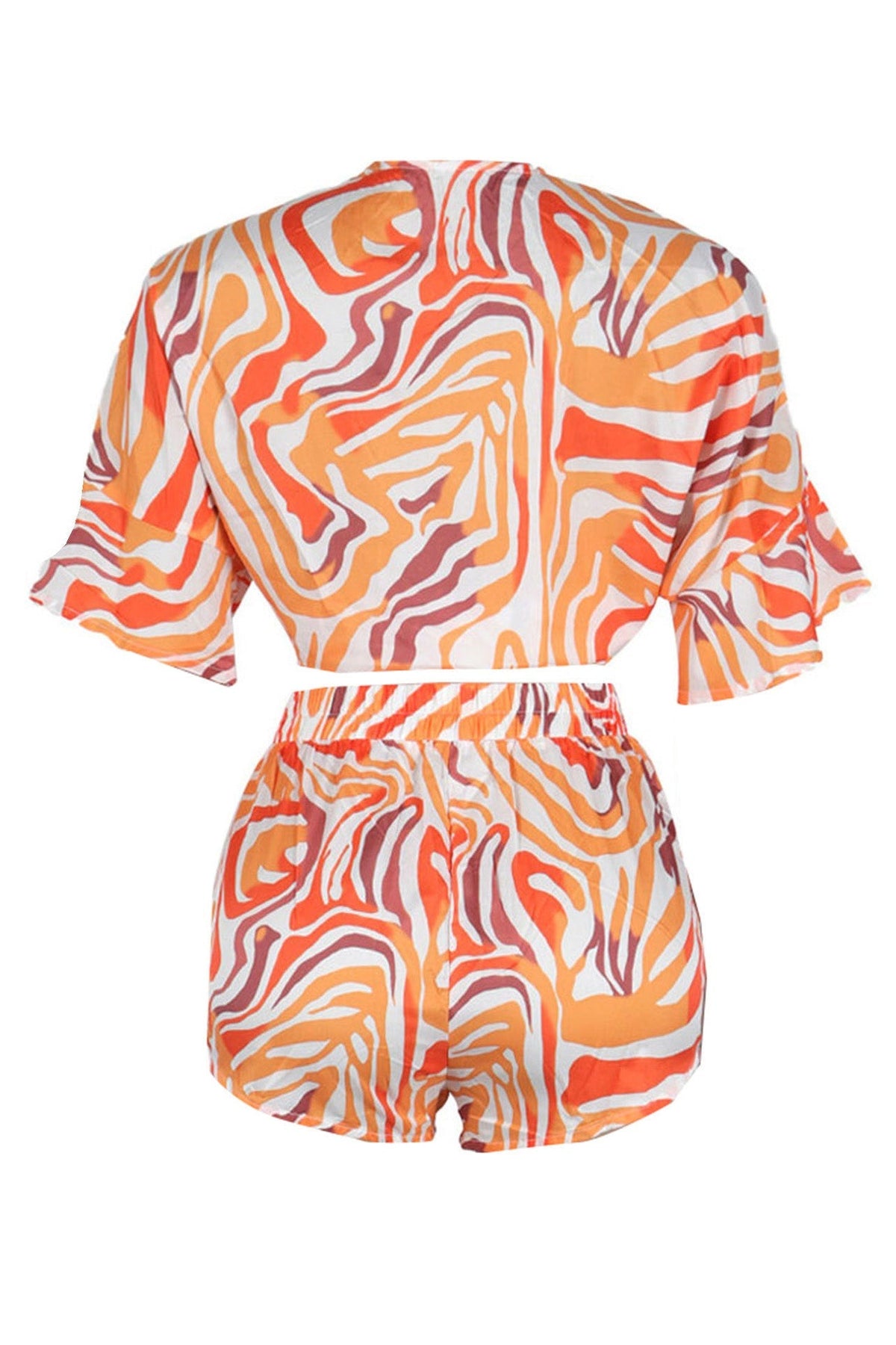 Printed Batwing Sleeve Loose Two-Piece Set Lavish Daily