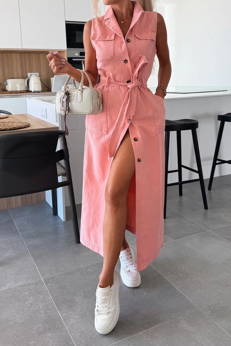Denim Maxi Dress Lavish Daily