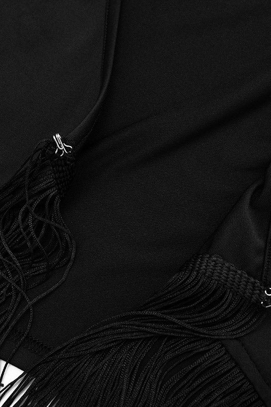 Fringe Crop Top & Stirrup Leggings Set Lavish Daily