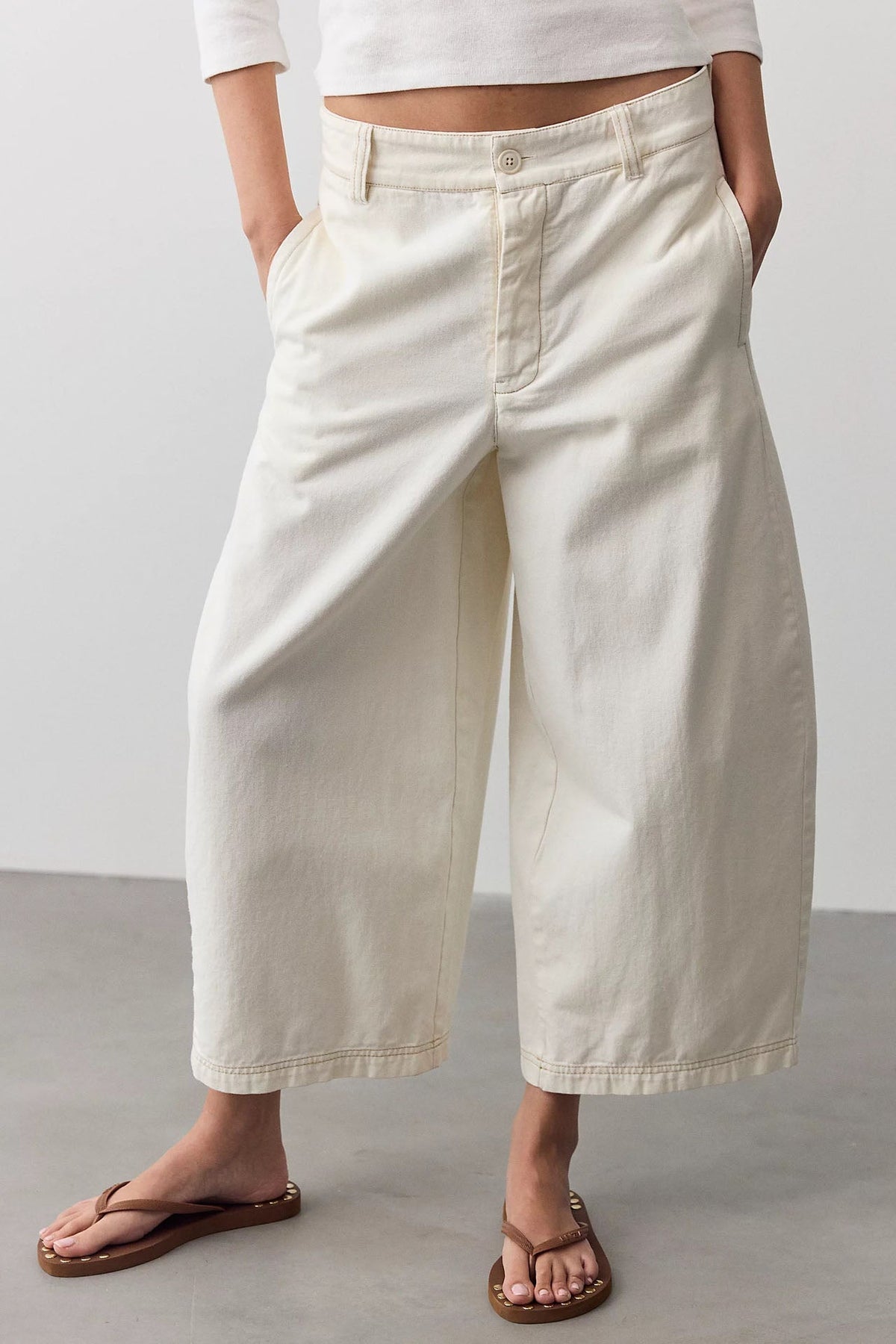 Cropped Wide-Leg Jeans Lavish Daily