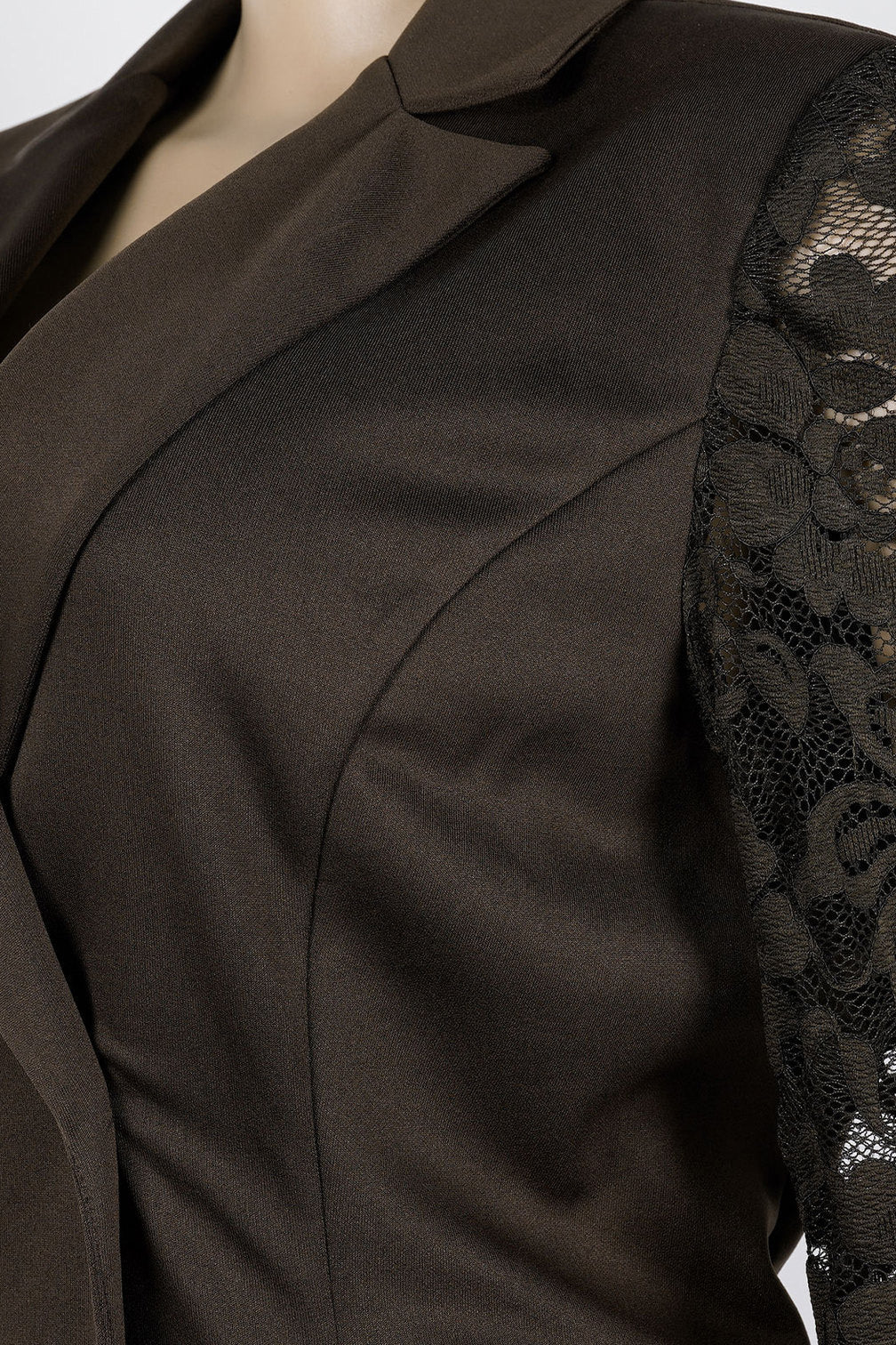 Lace Sleeve Blazer & Wide Leg Pant Set Lavish Daily