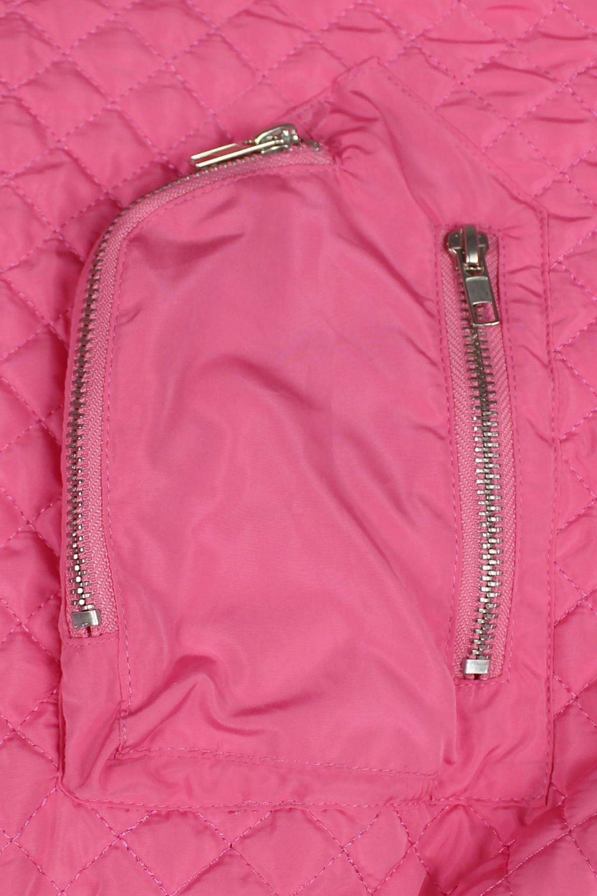 Cropped Diamond-Quilted Bomber Jacket Lavish Daily