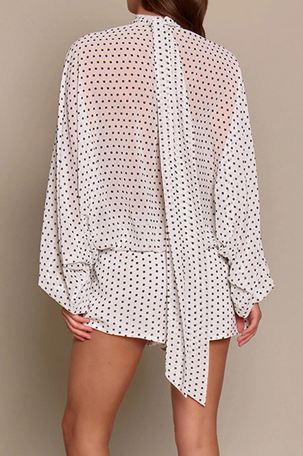 Polka Dot Sheer 2-Piece Shorts Set Lavish Daily