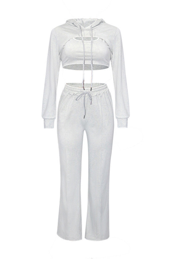 Casual Hoodie & Tank Top 3-Piece Set Lavish Daily