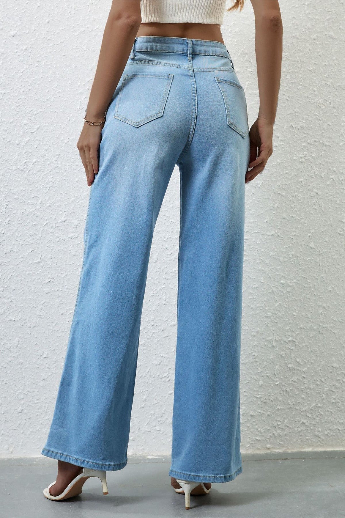 High Waist Straight Leg Jeans Lavish Daily