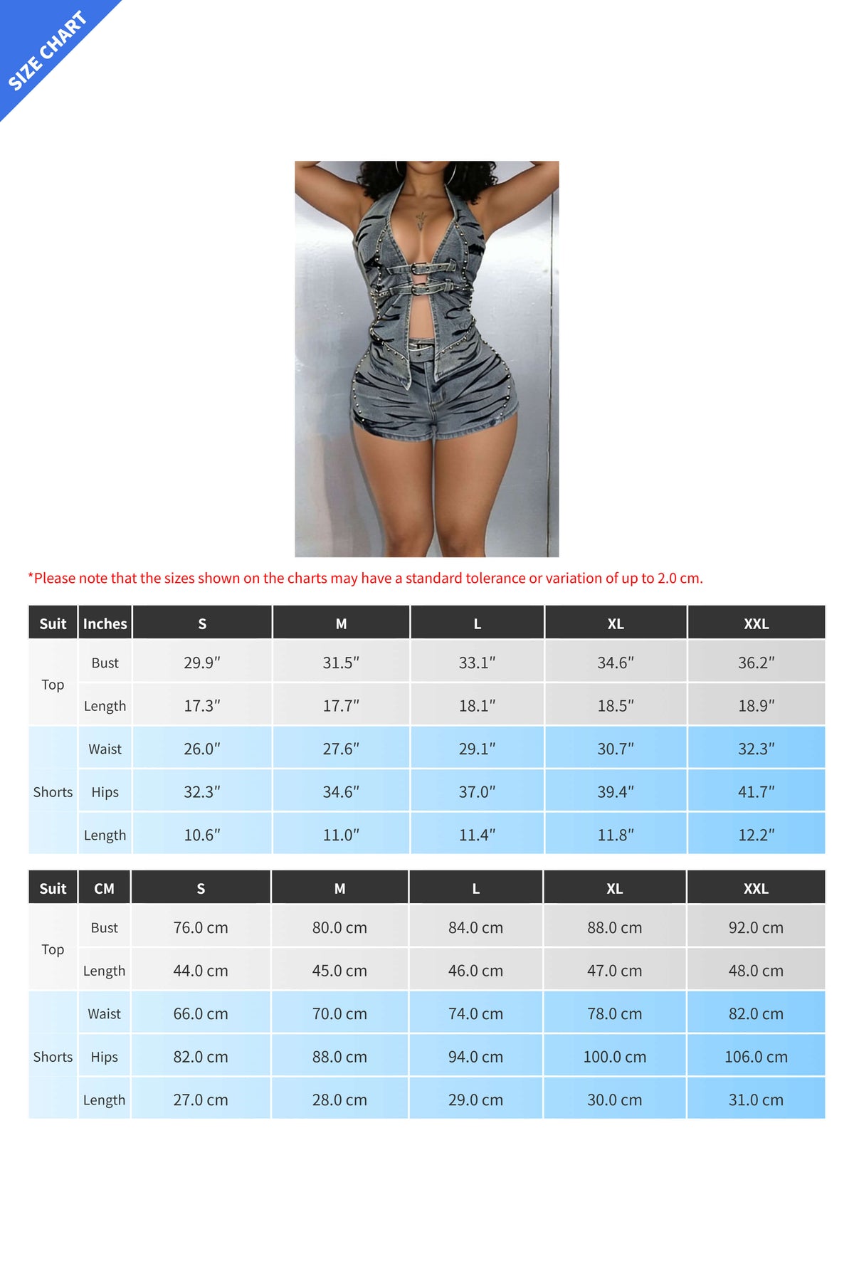 Edgy Studded Denim Halter Set Lavish Daily
